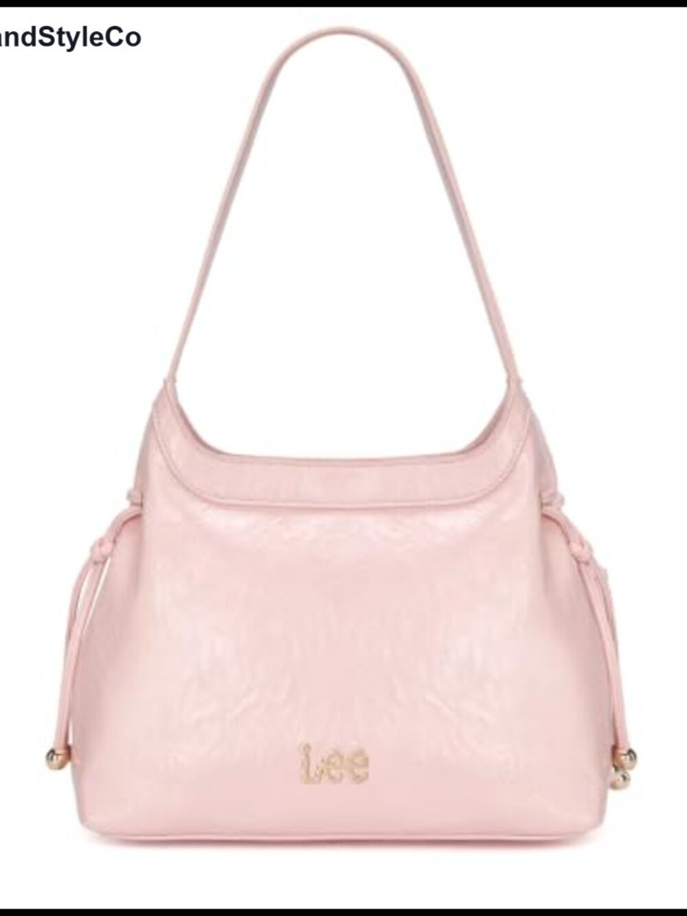 Wrinkled Textured Leather Shoulder Bag Hobo Purse
